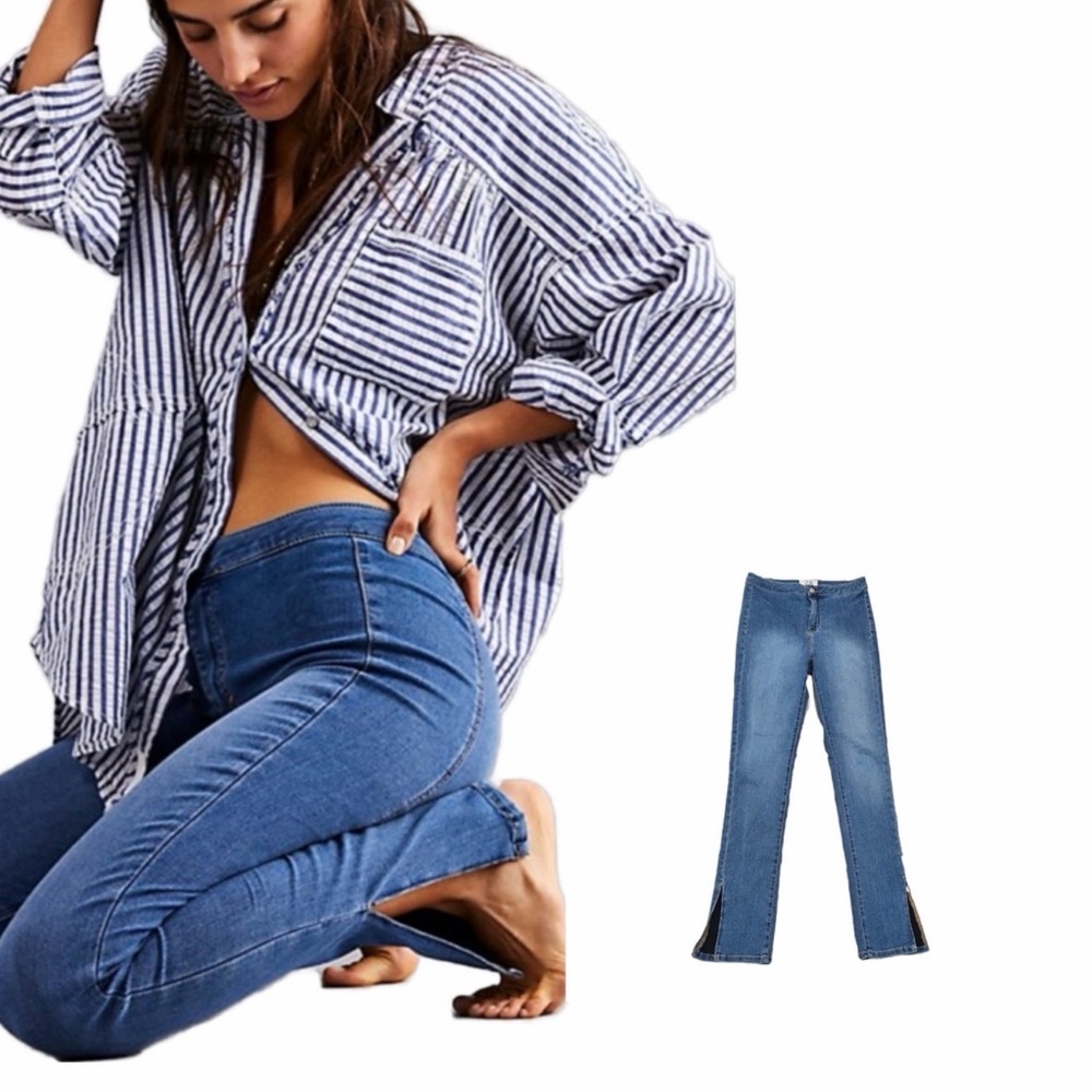 We The Free Riley Slit Skinny Jeans